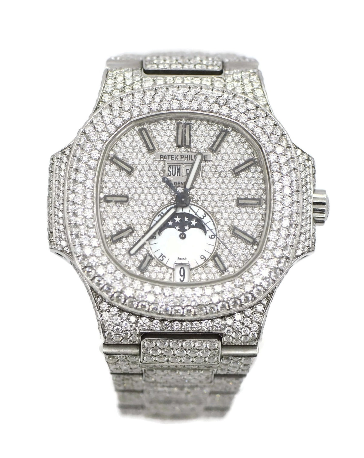 Patek Philippe Nautilus Diamond Stainless Steel Watch 5726/1A