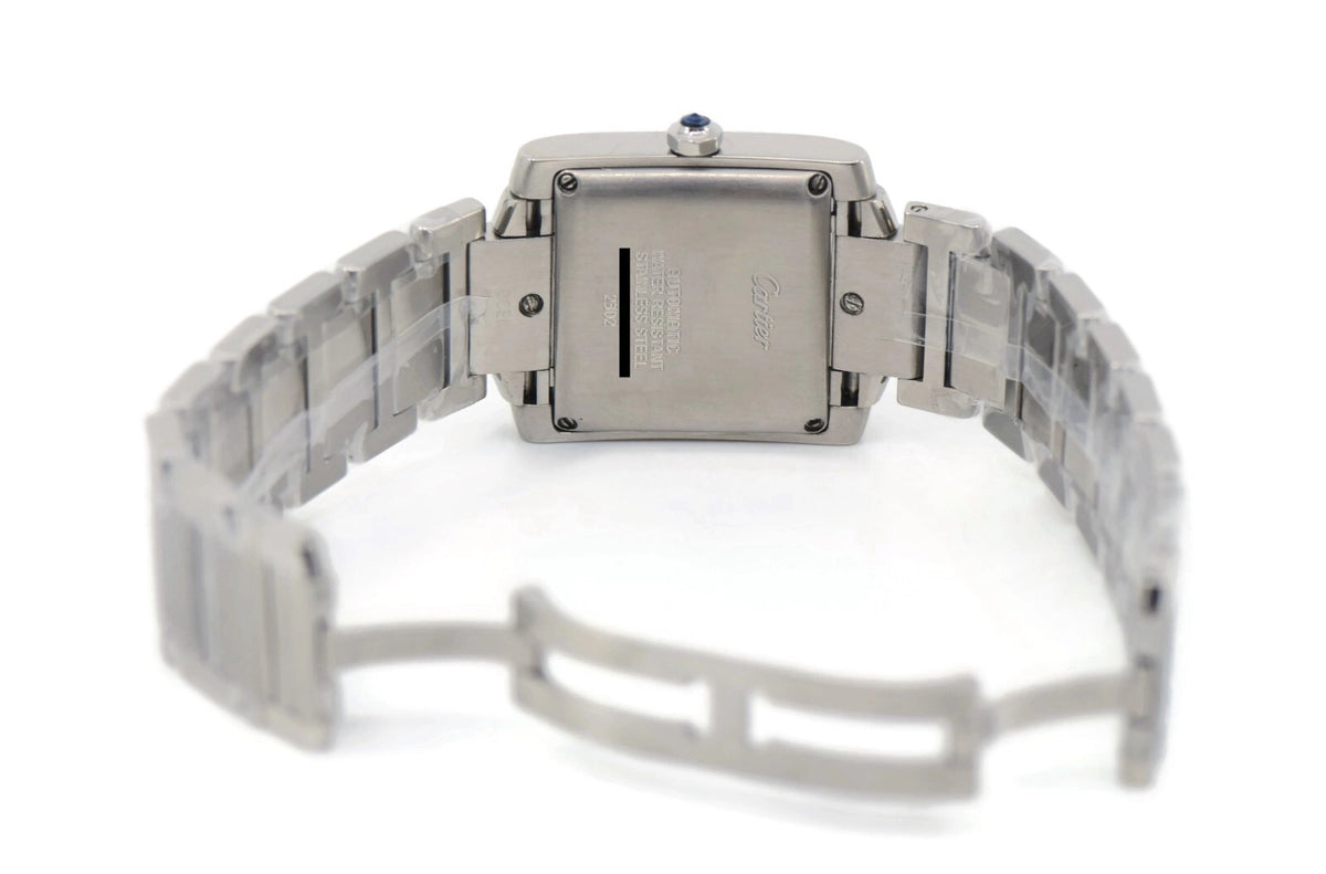 Cartier Tank Francaise Large Diamond Stainless Steel Watch 2302
