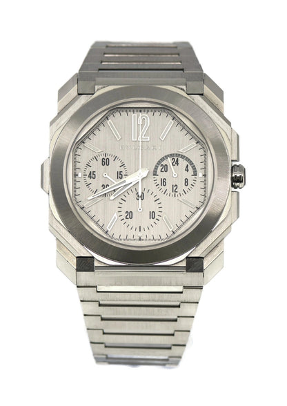 Bulgari Octo Finissimo Chronograph GMT Stainless Steel Watch 103661