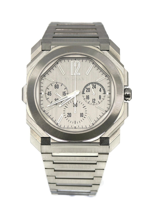 Bulgari Octo Finissimo Chronograph GMT Stainless Steel Watch 103661