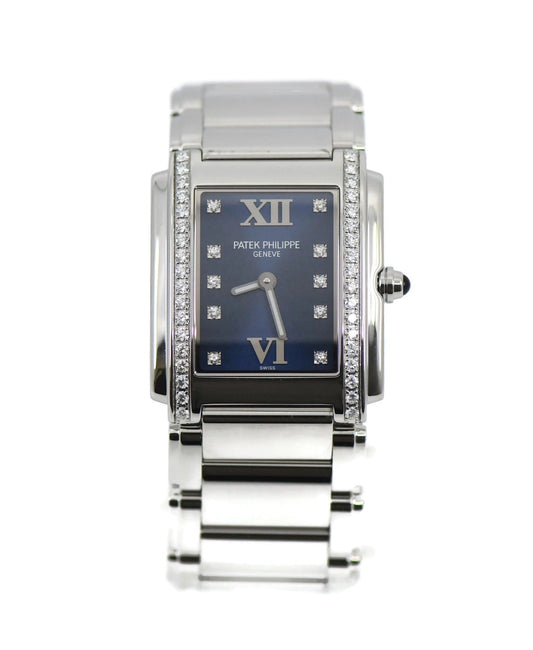 Pate Philippe Twenty-4 Diamond Stainless Steel Watch 4910/10A-012