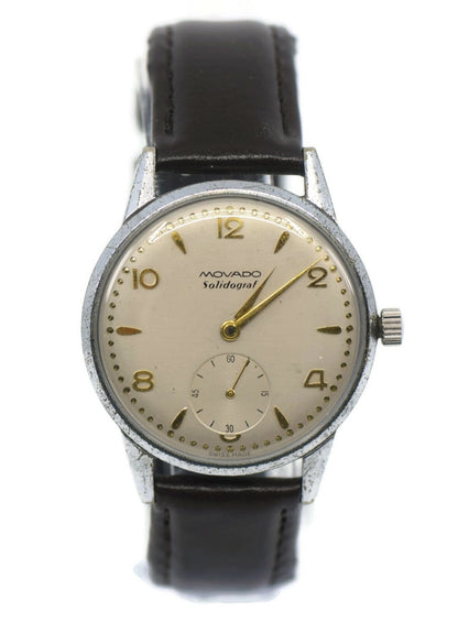 Movado Solidograf Vintage Stainless Steel Watch