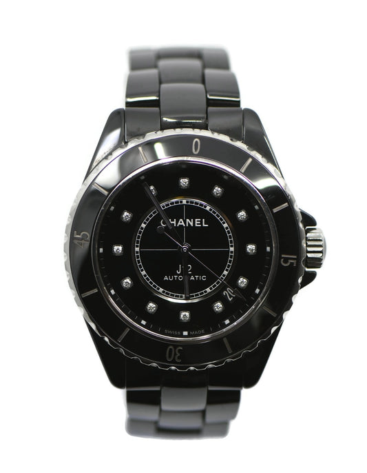 Chanel J12 Diamond Black Ceramic Watch H5702