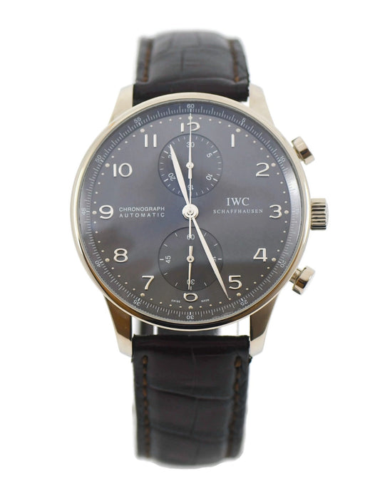 IWC Portuguese Chronograph 18K White Gold Watch IW371431