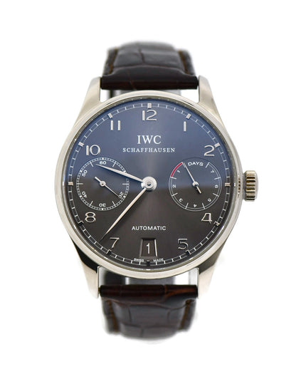 IWC Portuguese 7 Day 18K White Gold Watch IW500106