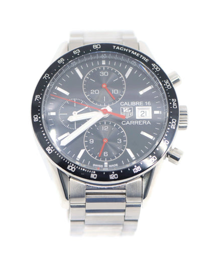 Tag Heuer Carrera Cal 16 Chronograph Stainless Steel Watch CV201AK