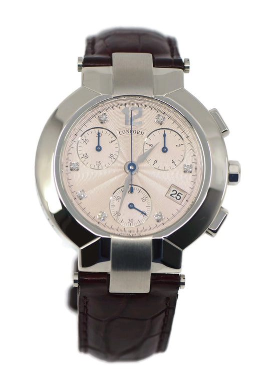 Concord La Scala Diamond Chronograph Stainless Steel Watch 14.C5.1891