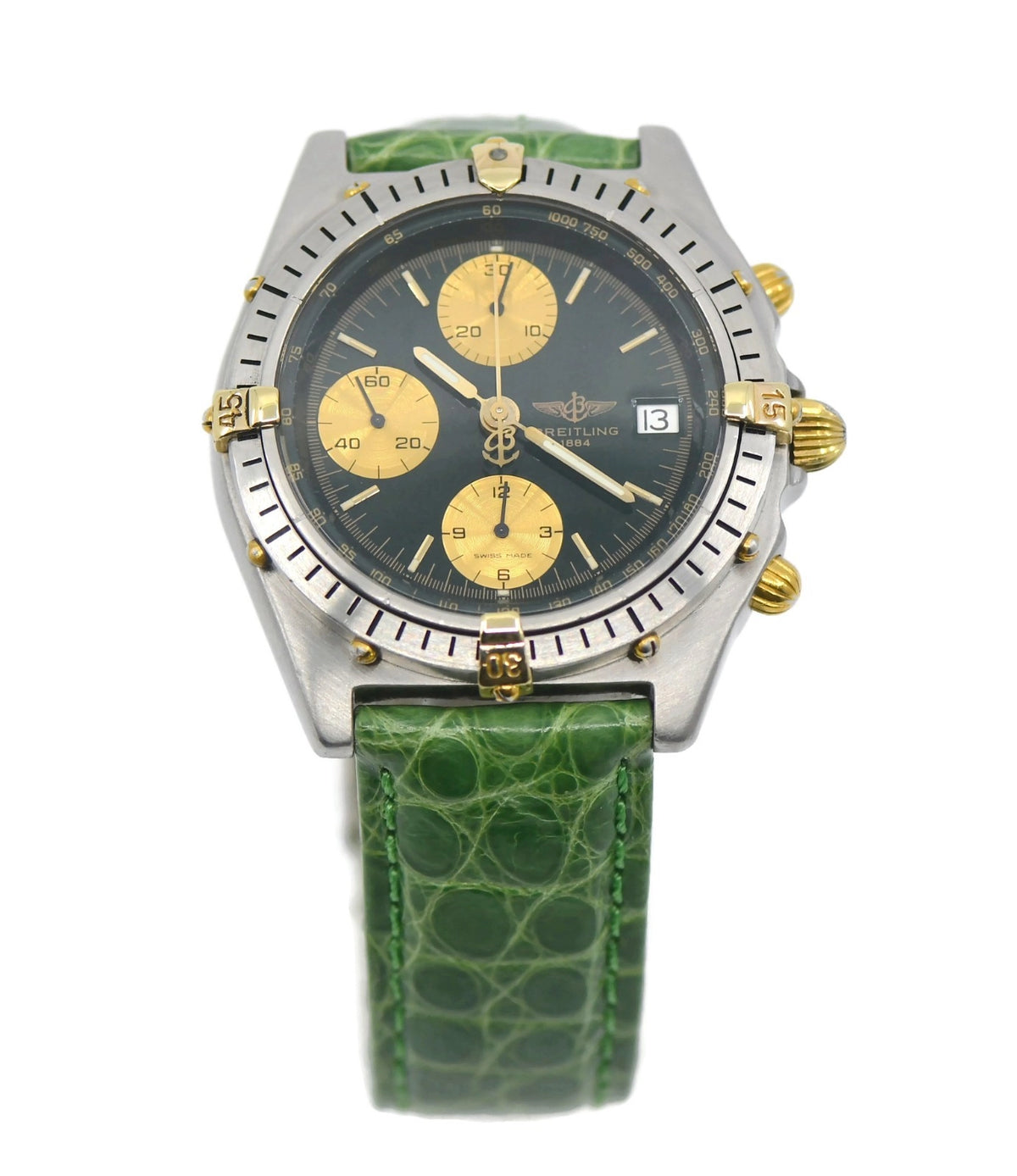 Breitling Chronomat Two Tone Stainless Steel Watch B13047