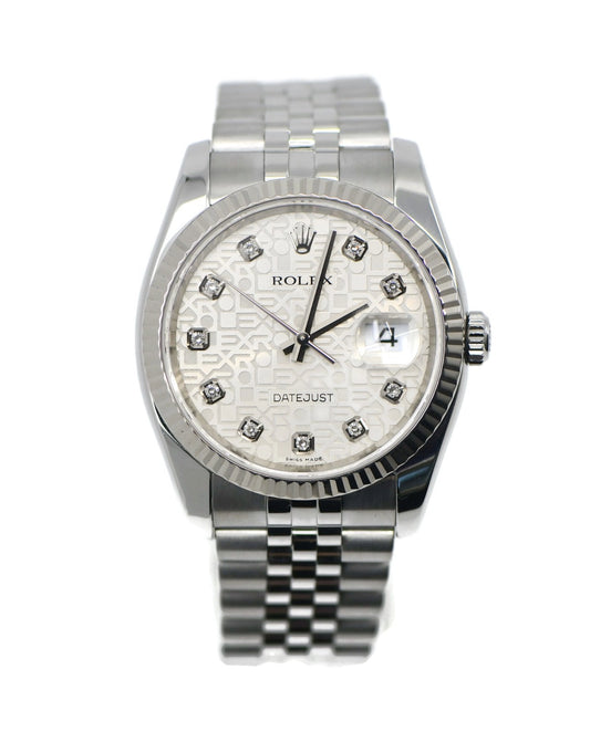 Rolex Datejust Diamond Stainless Steel Watch 116234