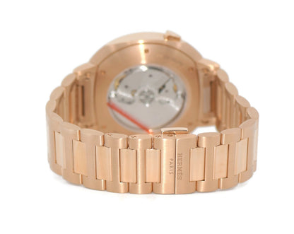 Hermes Cut Le Temps Suspendu 18K Rose Gold Watch SD2.870A