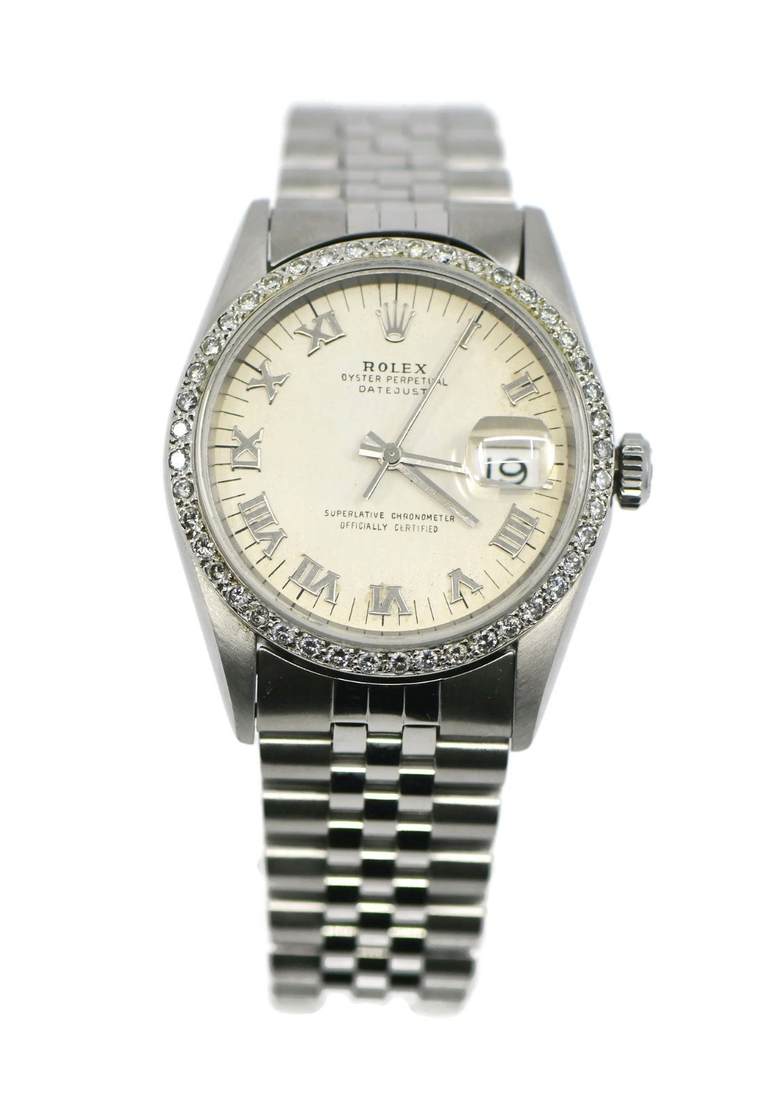 Rolex Datejust Diamond Stainless Steel Watch 16234