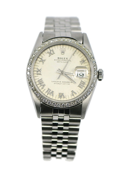 Rolex Datejust Diamond Stainless Steel Watch 16234