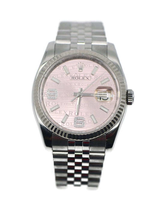 Rolex Datejust Diamond Stainless Steel Watch 116234