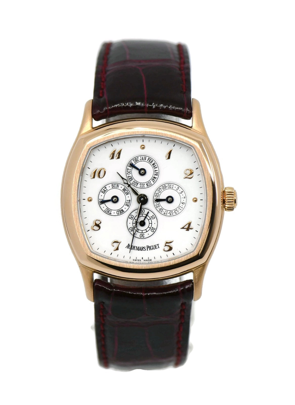 Audemars Piguet John Schaeffer Triple Calendar 18K Rose Gold Watch 25870OR