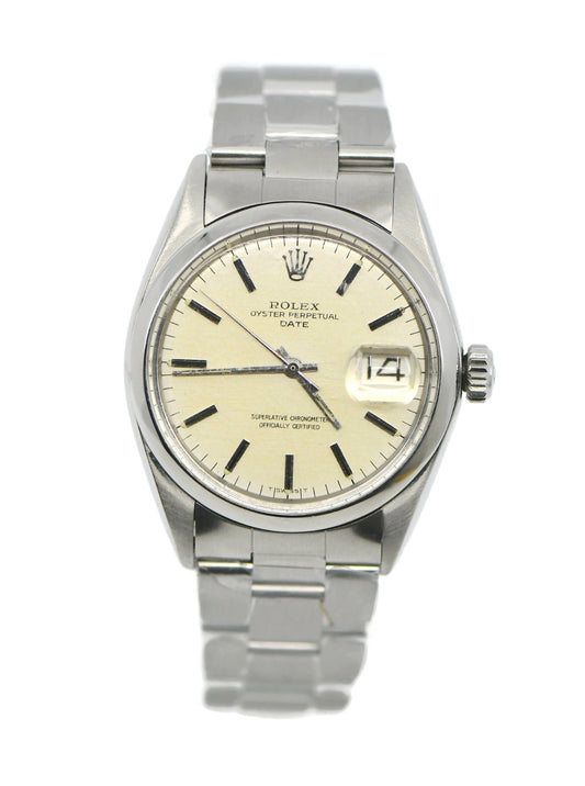 Rolex Oyster Perpetual Date Stainless Steel Watch 1500