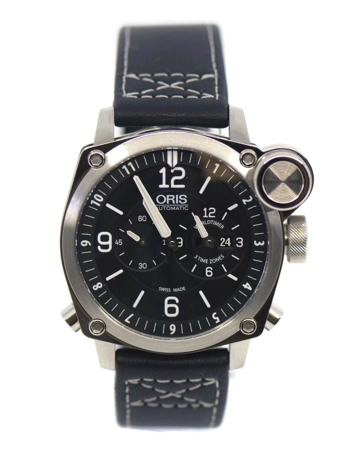 Oris BC4 Flight Timer Chronograph Stainless Steel Watch 7615