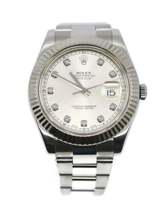 Rolex Datejust Diamond Stainless Steel Watch 116334