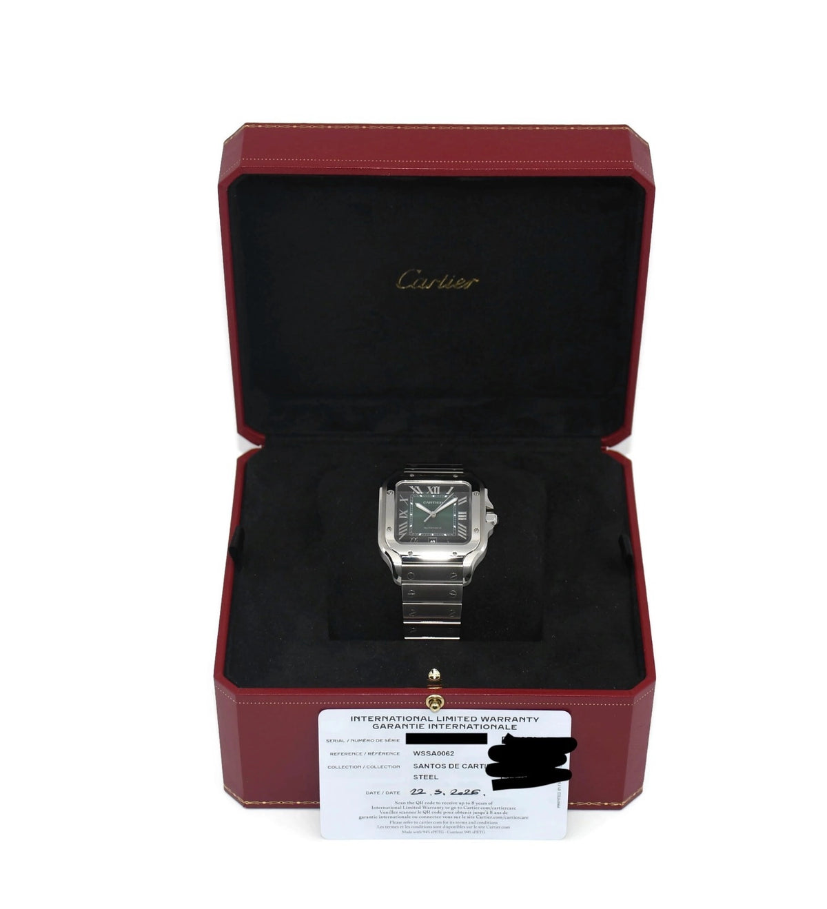 Cartier Santos Large Stainless Steel Watch WSSA0062