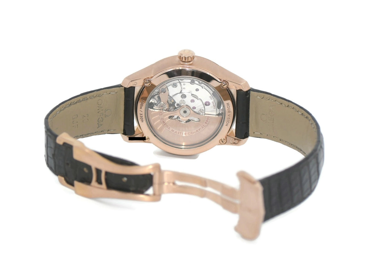 Omega DeVille Hour Vision 18K Rose Gold Watch 433.53.41.21.13.001