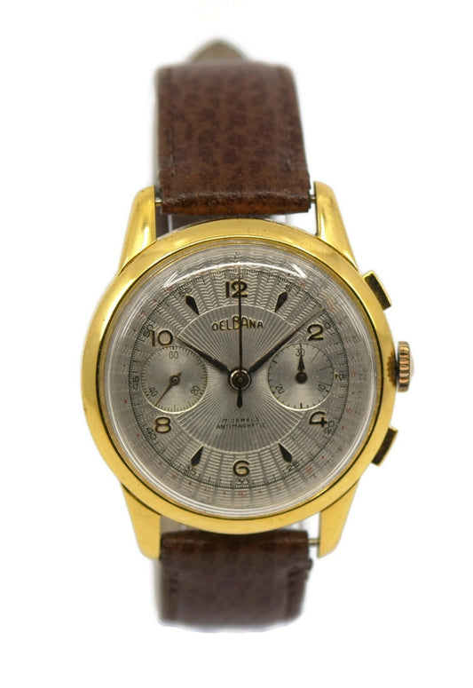 Delbana Vintage Chronograph Two Tone Stainless Steel Watch