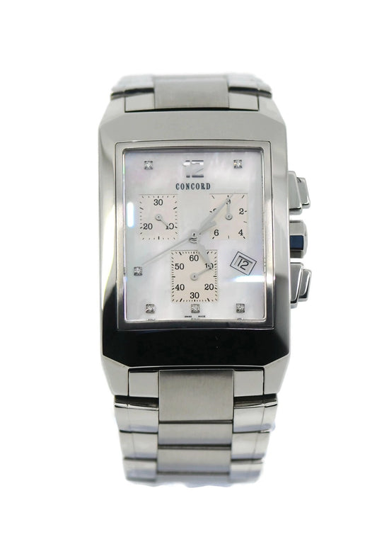 Concord Sportivo Chronograph Diamond Stainless Steel Watch 14.H1.1491