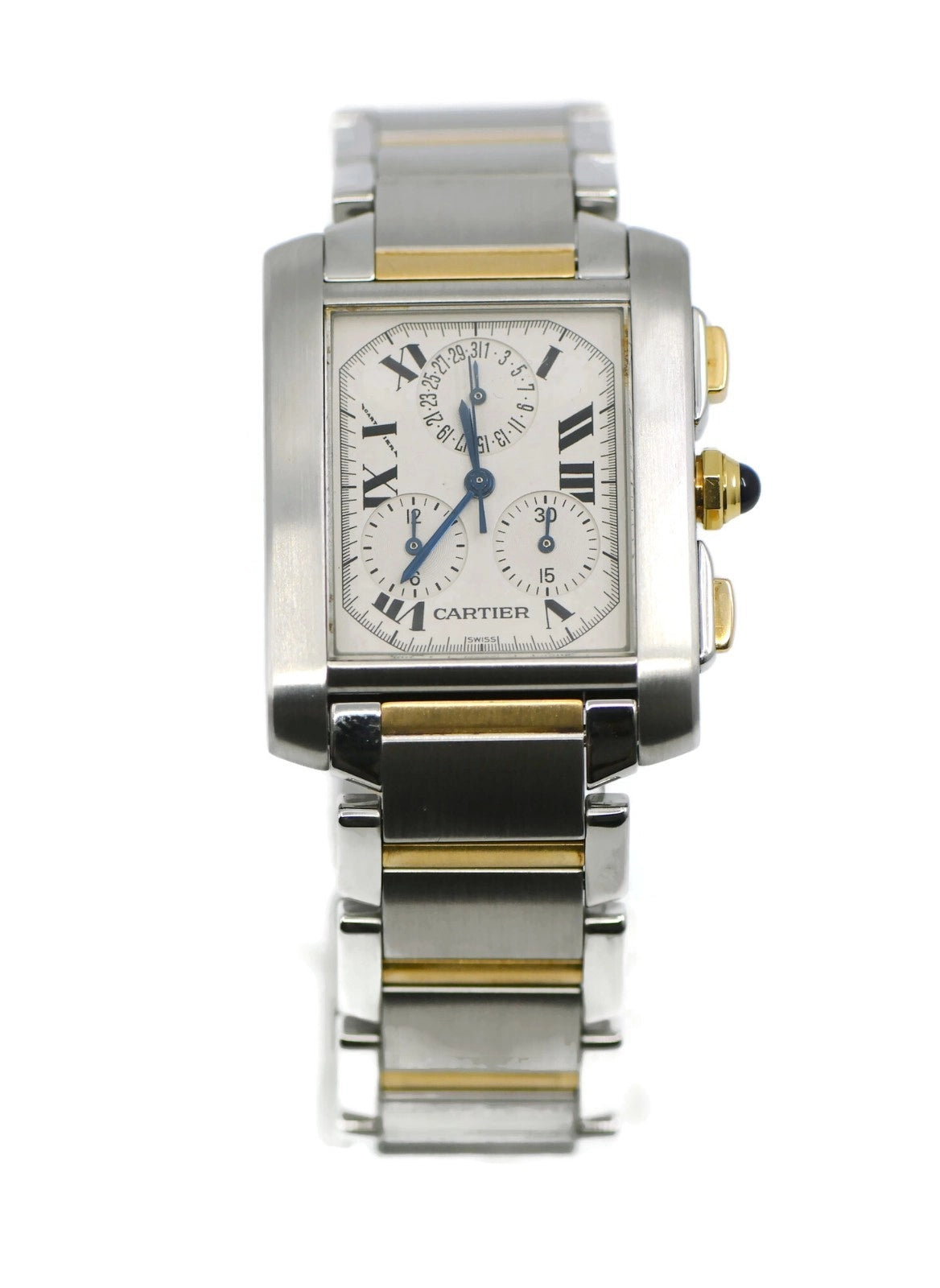 Cartier Tank Chronograph 18K/Stainless Steel Watch W51004Q4
