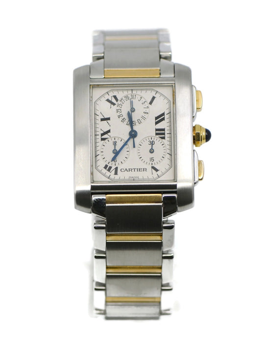 Cartier Tank Chronograph 18K/Stainless Steel Watch W51004Q4