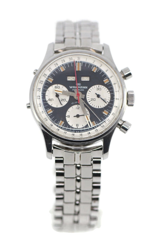 Wakmann Day Date Chronograph Stainkless Steel Watch