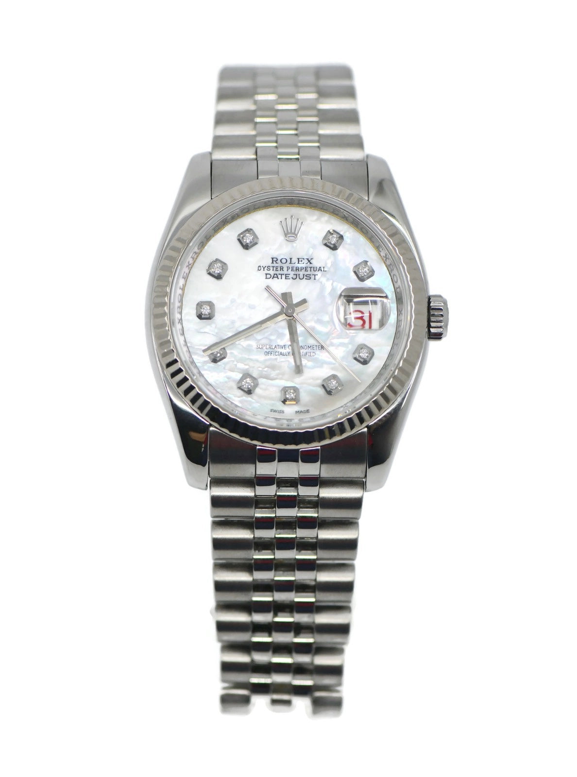 Rolex Datejust Diamond Stainless Steel Watch 116234