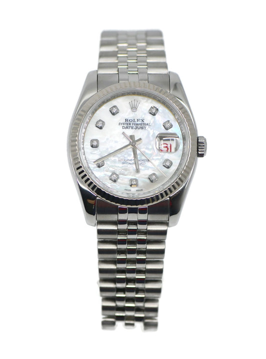 Rolex Datejust Diamond Stainless Steel Watch 116234