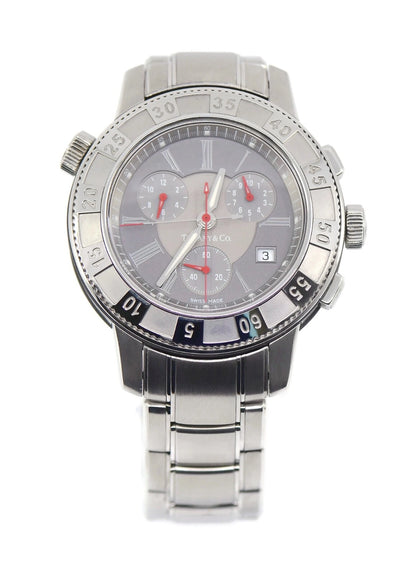 Tiffany & Co Chronograph Stainless Steel Watch T-57