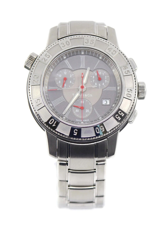 Tiffany & Co Chronograph Stainless Steel Watch T-57