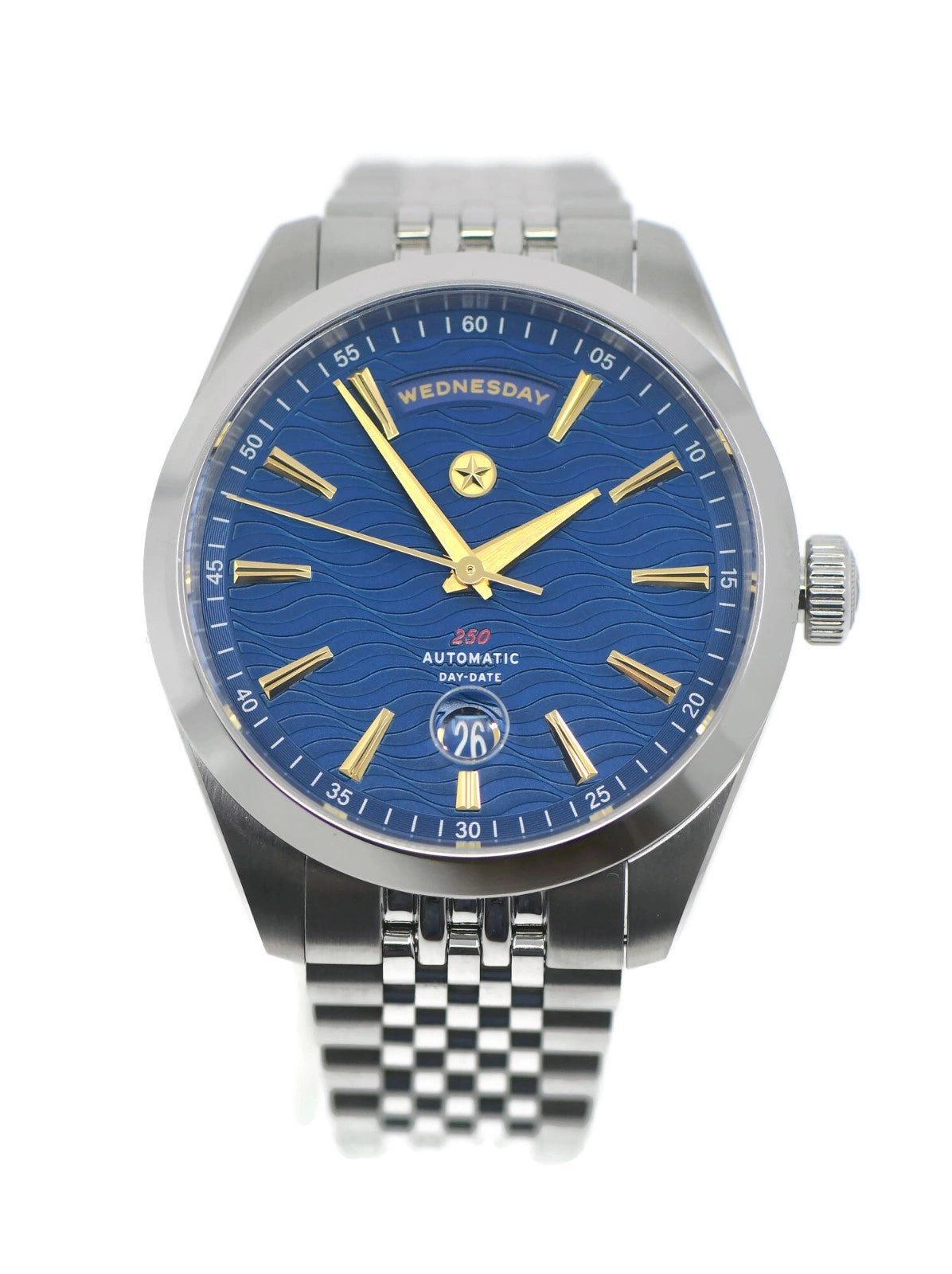 Jack Mason Canton Day Date Stainless Steel Watch