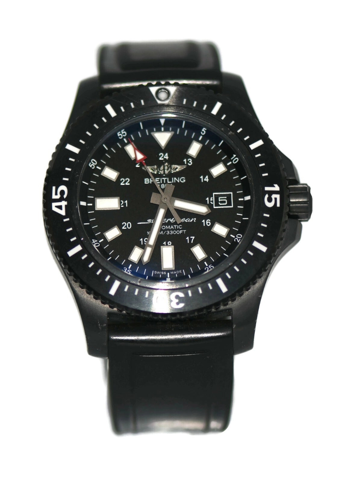Breitling Superocean Black Steel Watch M17393
