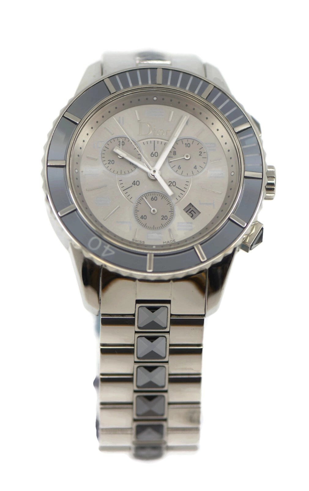 Christian Dior Christal Chronograph Stainless Steel Watch CD114312
