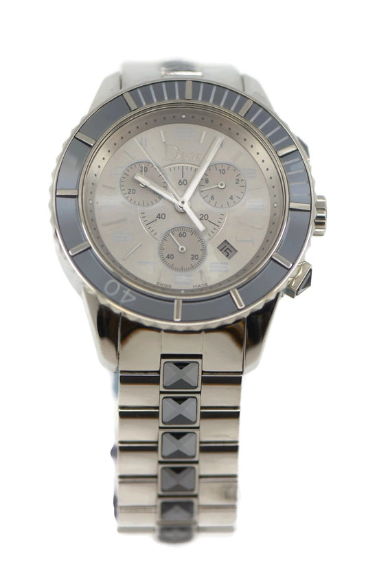 Christian Dior Christal Chronograph Stainless Steel Watch CD114312