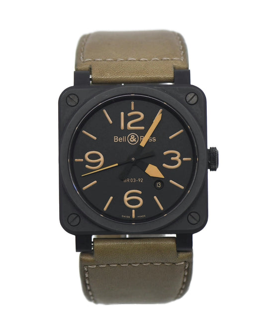Bell & Ross Aviation Heritage Ceramic Watch BR0392CBL