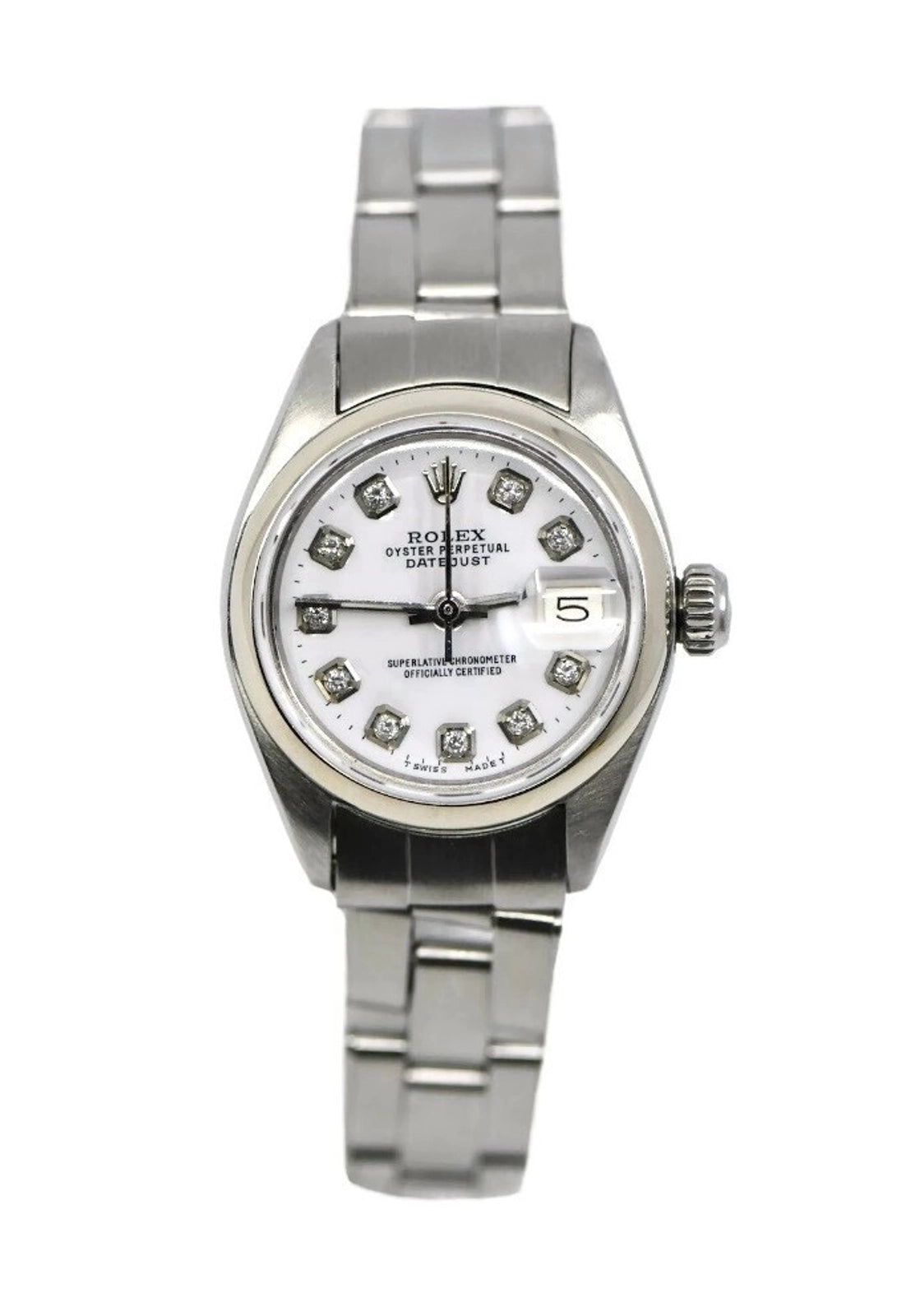 Rolex Datejust Diamond Stainless Steel Watch 6916