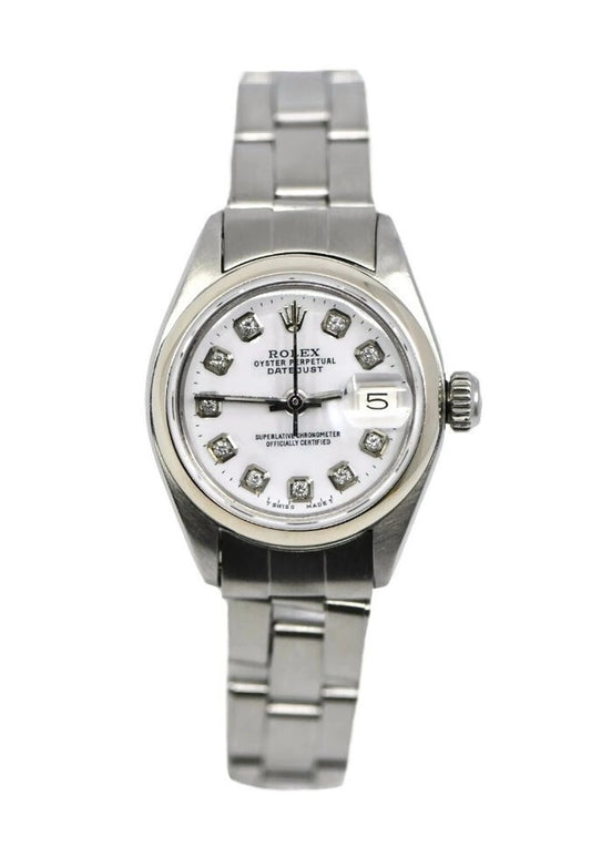 Rolex Datejust Diamond Stainless Steel Watch 6916