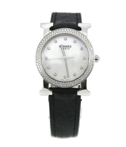 Hermes Heure Diamond Stainless Steel Watch HR1.530