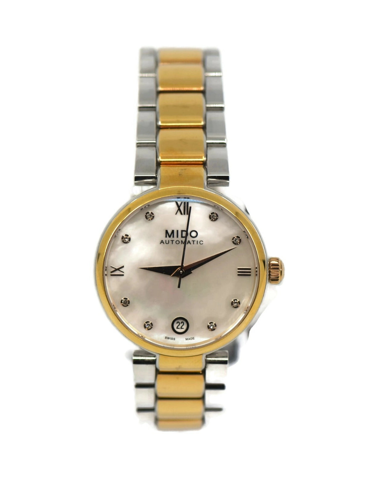 Mido Baroncelli Diamond Two Tone Stainless Steel Watch M022.207.22.116.00