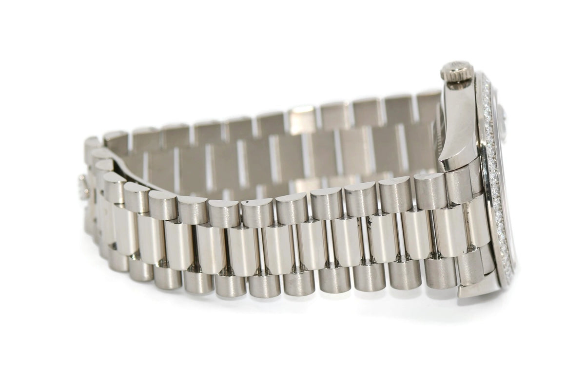 Rolex Day Date Diamond 18K White Gold Watch 228349RBR