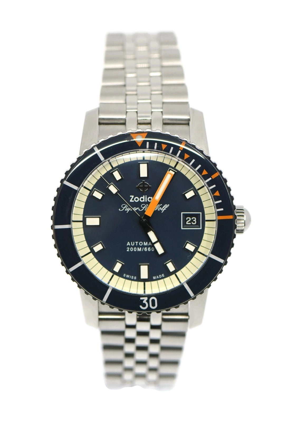 Zodiac Super Sea Wolf Stainless Steel Watch Z09266