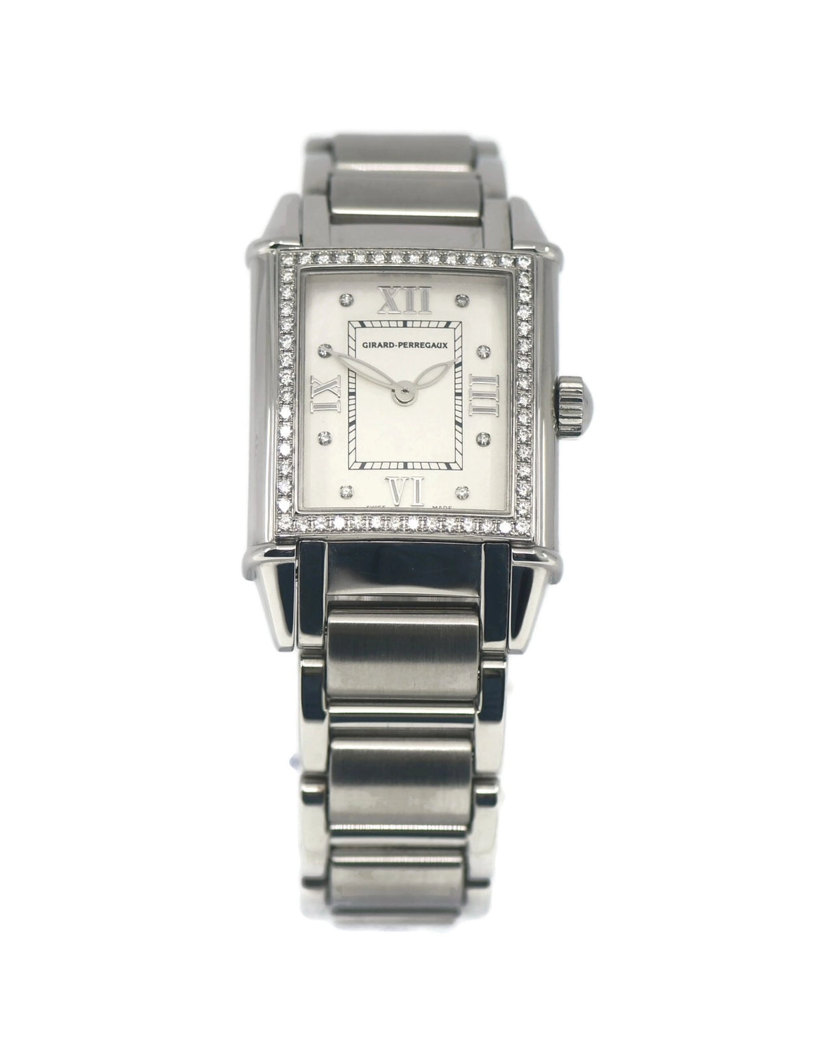 Girard Perregaux Vintage Diamond Stainless Steel Watch 2574