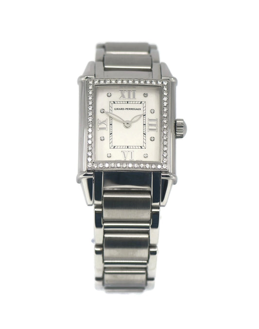 Girard Perregaux Vintage Diamond Stainless Steel Watch 2574