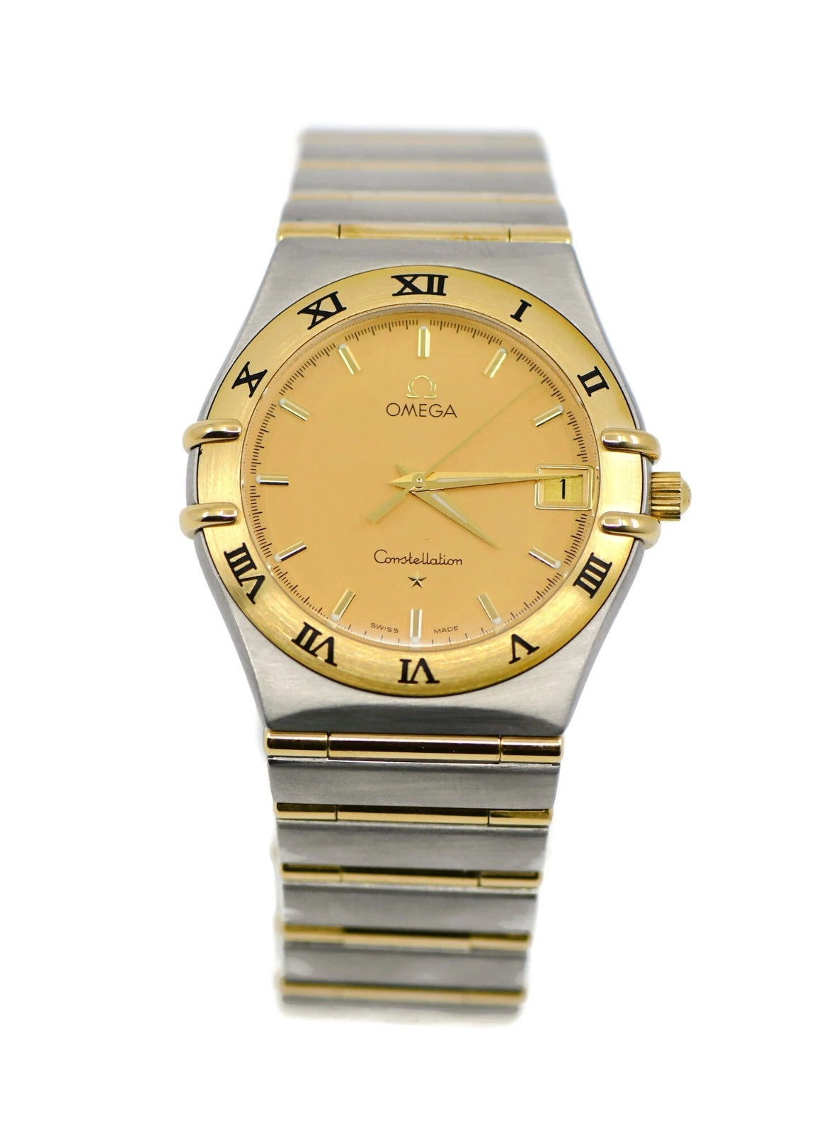 Omega Constellation Two Tone Stainless Steel Watch
