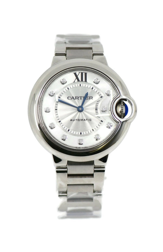 Cartier Ballon Bleu Diamond Stainless Steel Watch W4BB0021