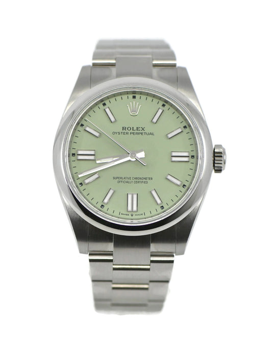Rolex Oyster Perpetual 41 Pistachio Stainless Steel Watch 134300