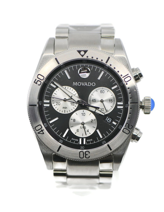 Movado Chronograph Stainless Steel Watch 0607439
