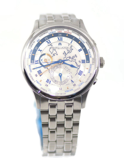 Maurice Lacroix Masterpiece Worldtimer Stainless Steel Watch MP6008